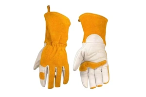 Customized Logo Printed Waterproof Protective Welding Heavy Duty Durable Cowhide Leather Safety Cuff Anti-Slip Gloves Safety