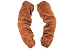 Premium Quality Cow Split Brown Leather ANSI/ISEA Cut Level 1 Heat-Resistant Safety Clothing Protective Arm Work Welding Sleeves