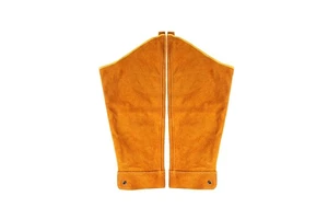 Welding Cowhide Sleeves Heat-Resistant Anti-Scald Splash Abrasion-Proof Extra-Long Yellow Safety Arm Protectors for Electric