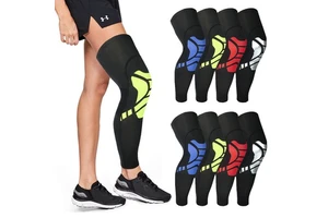 Full Leg Sleeves Long Compression Leg Sleeve Knee Sleeves Protect Leg, for Man Women Basketball, Arthritis Cycling Sport HA05018
