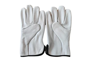 USA Direct Wholesale Grain Goatskin Leather Cotton Lined Protective Comfortable Straight Thumb Heavy Duty Truck Welding Gloves