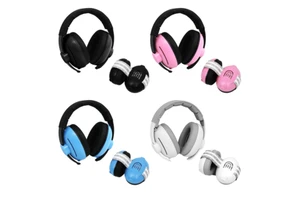 2-in-1 ABS Material Kids & Baby Protective Earmuffs-Safety Hearing Protection Earmuffs for Sleep (Rainbow Pattern)