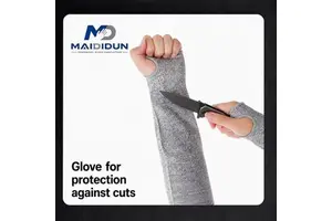 Cut-resistant Arm Cover, HPPE Safety Grade D Protection, Industrial Glass Mechanical Processing Resistant to Knife Cuts, 42cm