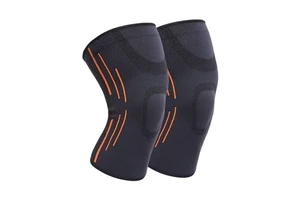 Popular Nylon Knitted Non-Slip Compression Knee Support Brace Flexible Protective Knee Sleeve for Spring for European Markets