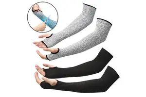 Safety Work Cut Resistant Sleeves Arm Protection Sleeve Level 5 Protection With Thumb Hole