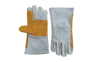 Premium Goat Grain Cowhide Split Leather Full Thumb Customizable Tig Welding Gloves Industrial Safety Personal Protective Heat