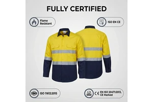 Construction Man Uniform Spring Reflective Working Shirts Work Wear Suit Set With Cotton Breathable Eco-Friendly