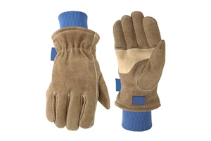 Make your own Cow Split Leather Welding Working Gloves Comfortable Double Palm Hand Protection easy to wear Working Gloves
