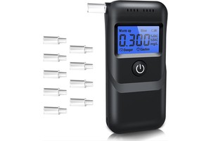 Smart Safety Compliant Semiconductor Sensor Alcohol Breathalyzer Includes 10 Mouthpieces Alcohol Tester For Personal Use Only