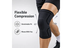 Umax Professional Nylon Knee Pads Support Anti-Collision Compression Knee Wraps Sports Protective Gear Gym Knee Sleeves