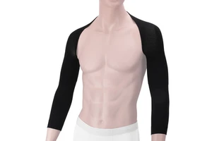 Compression Arm Sleeves With Wrap Across Upper Back for Support Post Mastectomy Lymphedema Edema