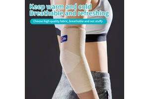 High Elasticity Spandex 3D Three Dimensional Knitting Moisture Wicking Anti Slip Sports Fitness Workout Guard Elbow Sleeve
