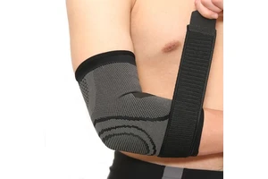 Safety Protective Elbow Brace Arm Compression Sleeve With Adjustable Strap