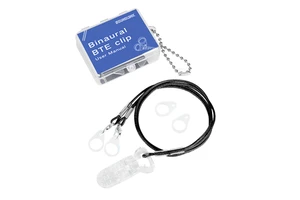 Black Binaural BTE Hearing Aids Lanyard Safety Protection Hearing Aid Clip