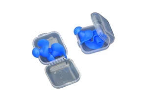 Skyhope-D Comfortable Silicone Swim Loop Earplugs Hearing protection Reusable Waterproof Earplug Box