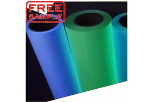 FREE SAMPLE High Quality Reflective Material Fabric Self-glow Film Reflective Sheeting Glow in the Dark Vinyl 3m Tape Stickers
