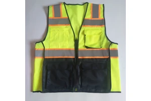 Pet Reflective Safety Clothing Men Cargo Jacket Construction Workwear Cycling Vest Led Adjustable Orange Tactical Vest