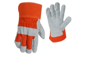 Genuine Cowhide Leather Welding Gloves Anti-Spark Insulated Lining Reinforced Palm Non-Slip Safety Gloves For Welding Metal Work