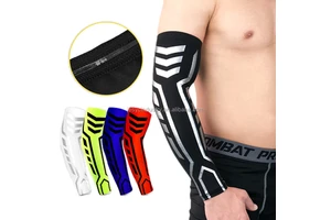 Non-slip Arm Cover Elastic Compression Arm Protector Sleeve Basketball Running Elbow UV Sun Protect Gym Sport Safety Arms Sleeve