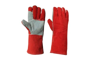 Long Sleeves Welding Safety Working Fireplace Welding Gloves Heat Resistance Waterproof Anti-Slip Silicone-free Powder-free