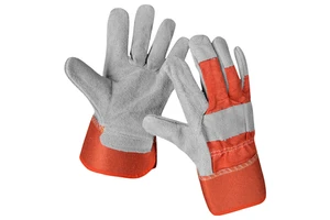 Wholesale Double Palm Leather Cowhide Industrial Labor Safety Machinist Hand Protective Welding Work Gloves