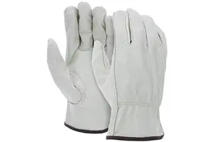 Custom Design Cow Leather Industrial Construction Welder Double Safety Welding Work Gloves
