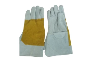 Heavy Duty Cowhide Leather Welding Gloves Heat Resistant Anti-Scald Reinforced Palm Safety Working Gloves for MIG/TIG Welder