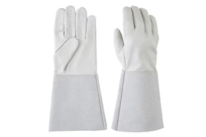 Premium Heavy-Duty Goatskin Split Leather Tig Welding Gloves Cotton Lined Molten Metal Splash Protection Wear Resistant Gloves