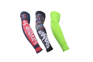 Spandex Polyester Customized Design Cool Sports Arm Sleeve Protective Cycling and Running Gear for Basketball Football