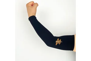 Custom Full Sleeve Arm Sleeves Graduated Compression UV Protective Cycling Gear for Summer Sports Made USA Cool Silk Spandex