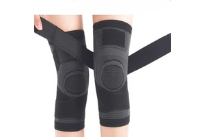Comfortable and Breathable Fabric Adjustable Pressure Knee Support Pads With Straps Knee Protective Sleeve