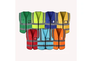 Wholesale Custom Safety Work Clothes Labor Protection Suits Reflective Strips High Visibility Five-Level Protection Breathable
