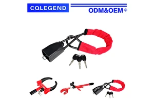 Tire Clamp Lock Seat Belt Lock Anti-theft High-quality Black Telescopic Steel Wire Rope