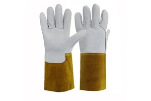 Customizable Logo/Color Leather Tig Welding Gloves Premium Cowhide Goatskin Leather Welder Safety Gloves Custom Logo