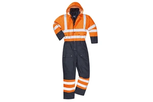 Custom Hot Sale 2-Tone Waterproof Polyester Winter Uniform Workwear Safety Reflective Safety Clothing SAFETI Jacket for Man