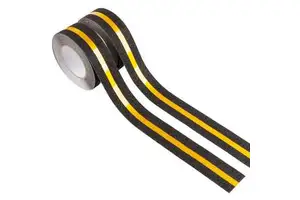 High Adhesive 3meter PVC Black Anti Slip Reflective Tape Sticker For Floor Anti-Slip Road Reflective Warning
