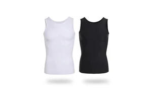 New Style Plus-size Compression Nylon Tank Tops Men Seamless Slimming Undershirt Shapewear for Tummy Control Body Shaper Vest
