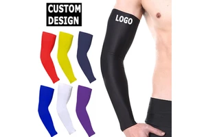 Quick Dry Solid Blank Traditional Protection Breathable Sports Basketball Football Running Protective Baseball Arm Sleeves
