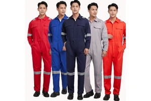 100% cotton summer lightweight protective clothing, equipped with reflective strips, for safety protection in the workplace