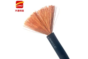 Wholesale Flexible Rubber Welding Wires 10 16 25 35 50 70 95 120 150Mm2 Copper Electric 1/0 2/0 4/0 Power Welding Cable