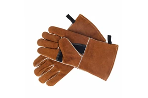 Heavy Duty Cow Split Leather Welding Gloves Heat Resistant Anti-Spark Safety Work Gloves for BBQ Fireplace Welder Gauntlets