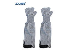 Cut and Abrasion Resistant Arm Protection Sleeves With Half Finger for Kitchen Butcher Gardening