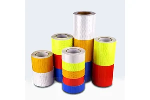 Manufacturer-Sourced Safety Red White Retro License Plate Grade Reflective Tape PET/PVC Material Self-Adhesive Waterproof