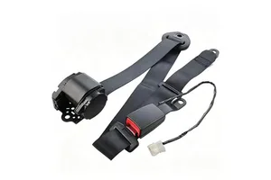 3 Point Universal Safety Belt High Quality Seat Belts With Curved Rigid Buckle With Warning Cable Car Belt Accessories Afarnova