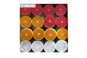 85mm Reflective Round Reflex Plastic Reflector with Hole