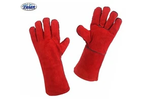 Long Red Leather Welding Gloves Tig