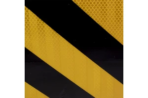 High - Cost - Performance Black - Yellow Economical Reflective Film, Preferred for Traffic Warning