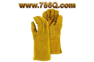 Split Leather Welding Gloves Fire Resistant Leather Welders Gloves With Reinforced Thumb Strap