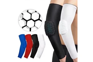Honeycomb Shock Elbow Sleeve Nylon Spandex Breathable Elastic Elbow Guard for Basketball Cycling Sports Elbow Protection
