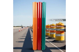 Special Discount Flame Retardant Full Prism Reflective Material Work Zone Safety Sheeting High Brightness Traffic Warning Sign